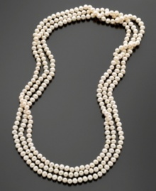 100 inches of white cultured freshwater pearls… now that's a wrap (7–8 mm). Forms a double or triple row for instant appeal, day or night. 100 inches of white cultured freshwater pearls… now that's a wrap (7–8 mm). Forms a double or triple row for instant appeal, day or night.
