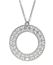 Every girl needs a little extra sparkle. Giani Bernini's stunning open-cut filigree pendant will do just the trick. Set in sterling silver. Approximate length: 18 inches. Approximate drop: 24 mm. Every girl needs a little extra sparkle. Giani Bernini's stunning open-cut filigree pendant will do just the trick. Set in sterling silver. Approximate length: 18 inches. Approximate drop: 24 mm.
