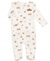 Get him into the spirit of the Thanksgiving season with this darling turkey footed coverall from Carter's.