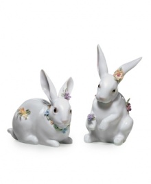Some bunny to love. Adorned with spring blooms, this white porcelain rabbit from Lladro is a must for Easter but a sweet fixture in your home year-round. Shown right. Some bunny to love. Adorned with spring blooms, this white porcelain rabbit from Lladro is a must for Easter but a sweet fixture in your home year-round. Shown right.
