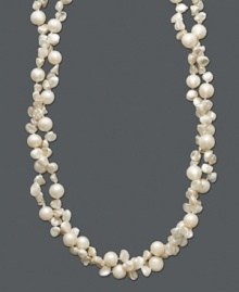 Add 64 inches of chic style to your look. This endless strand features cultured freshwater pearls (9-10 mm) and Keishi freshwater pearls (7-8 mm). Approximate length: 64 inches. Add 64 inches of chic style to your look. This endless strand features cultured freshwater pearls (9-10 mm) and Keishi freshwater pearls (7-8 mm). Approximate length: 64 inches.
