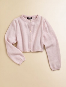 The luxury of pure cashmere with pearly buttons and a slightly cropped shape makes a pretty partner to her loveliest dresses.Ribbed crew necklineLong sleeves with ribbed cuffsButton placketRibbed hemCashmereHand washImported Please note: Number of buttons may vary depending on size ordered. The luxury of pure cashmere with pearly buttons and a slightly cropped shape makes a pretty partner to her loveliest dresses.Ribbed crew necklineLong sleeves with ribbed cuffsButton placketRibbed hemCashmereHand washImported Please note: Number of buttons may vary depending on size ordered.