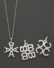 In India Hicks' signature geometric style, four initial letters originally combine to grand effect in the designer's Love Letter pendants. In India Hicks' signature geometric style, four initial letters originally combine to grand effect in the designer's Love Letter pendants.