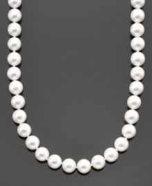 Simple elegance in stunning pearls. Belle de Mer necklace features A+ Akoya cultured pearls (7-7-1/2 mm) set in 14k gold. Approximate length: 16 inches. Simple elegance in stunning pearls. Belle de Mer necklace features A+ Akoya cultured pearls (7-7-1/2 mm) set in 14k gold. Approximate length: 16 inches.