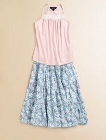 A pretty tank is rendered in soft cotton with lace trim.SquareneckSleevelessPullover styleCottonMachine washImported A pretty tank is rendered in soft cotton with lace trim.SquareneckSleevelessPullover styleCottonMachine washImported