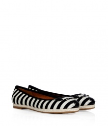 With their cheeky mouse detailed toes and bold monochrome striping, Marc by Marc Jacobs espadrille flats give every outfit a fun finish - Round toe with characteristic mouse embellishment, black and oatmeal striped canvas uppers, espadrille trimmed sole - Flat, comfortable rubber soles - Wear with an oversized silk tee and bright ankle skinnies