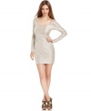 Oh-so glam, metallic fabric adds high-shine style to this BCBGeneration mini dress for a standout soiree look!