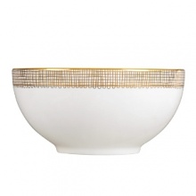 Vera Wang, in collaboration with Wedgwood, has designed a tableware collection full of understated elegance and classic beauty that embraces the ultra chic, sophisticated style that Vera is known for. Gilded Weave takes its inspiration from the Greek and Neo-classical accents used in Vera Wangs Spring 2008 Bridal Collection. The gold and platinum mixed motifs invoke themes of nature and spring with graceful and subtle flourishes. This collection is designed to stand-alone or to mix and match. Vera Wang, in collaboration with Wedgwood, has designed a tableware collection full of understated elegance and classic beauty that embraces the ultra chic, sophisticated style that Vera is known for. Gilded Weave takes its inspiration from the Greek and Neo-classical accents used in Vera Wangs Spring 2008 Bridal Collection. The gold and platinum mixed motifs invoke themes of nature and spring with graceful and subtle flourishes. This collection is designed to stand-alone or to mix and match.