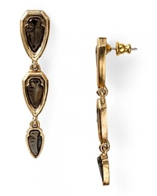 Dangly and dramatic. Tap into House of Harlow 1960's brand of vintage-inspired cool with these dangerous-chic arrowhead drop earrings. Dangly and dramatic. Tap into House of Harlow 1960's brand of vintage-inspired cool with these dangerous-chic arrowhead drop earrings.