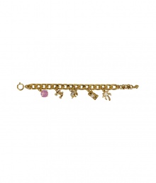 Bring vacation-ready chic to your wrist with this gold-tone charm tropical bracelet from Juicy Couture - Gold-tone chain with jewel-embellished gold-tone tropical themed charms - Pair with a flirty sundress and espadrille wedges Bring vacation-ready chic to your wrist with this gold-tone charm tropical bracelet from Juicy Couture - Gold-tone chain with jewel-embellished gold-tone tropical themed charms - Pair with a flirty sundress and espadrille wedges