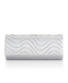 Beaded to perfection, this evening-ready clutch is perfect parts elegant and fun. This Style&co. bag features a luxe satin base covered with waves of beaded detailing. Beaded to perfection, this evening-ready clutch is perfect parts elegant and fun. This Style&co. bag features a luxe satin base covered with waves of beaded detailing.