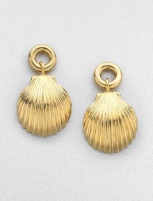 A glamorous, goldplated design featuring a timeless shell pendant.16k goldplatedLogo post backPendant width, 0.75Drop, 1.25Imported A glamorous, goldplated design featuring a timeless shell pendant.16k goldplatedLogo post backPendant width, 0.75Drop, 1.25Imported