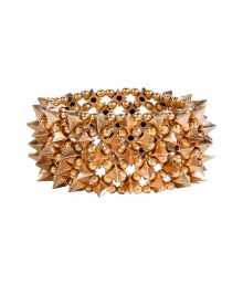 Inject edgy-cool style to your casual or cocktail-ready look with this charm-detailed cuff from cult-favorite Parisian jewelry designer Philippe Audibert - Stud and circular-detailed slip-on cuff - Style with a blouse and slim jeans for day and a sleek cocktail dress for evening Inject edgy-cool style to your casual or cocktail-ready look with this charm-detailed cuff from cult-favorite Parisian jewelry designer Philippe Audibert - Stud and circular-detailed slip-on cuff - Style with a blouse and slim jeans for day and a sleek cocktail dress for evening