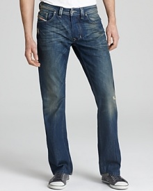 Diesel Larkee Straight Leg Jeans in Dark Indigo Wash Diesel Larkee Straight Leg Jeans in Dark Indigo Wash