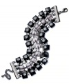 Get the upper edge with this industrial bracelet from Charter Club. The five-row silhouette flaunts acrylic beads in jet hues. Crafted in hematite tone mixed metal. Approximate length: 7-1/2 inches + 2-2/5-inch extender.