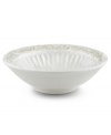 With a raised pattern of cascading vines on the rim and elegant fluting inside, this fruit bowl brings distinctly vintage style to the table. Coordinates with Butler's Pantry dinnerware and dishes collection. Qualifies for Rebate