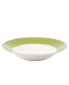 Have more fun at the table with the peppy pink and green bands and sublime durability of this Market Street Green soup bowl by kate spade.