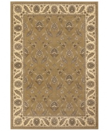 Various muted tones of caramel, cream and grey collect to create an intricately crafted Persian-inspired design in this Sedhan area rug from Couristan. Wilton-loomed of Couristan's own Courtron™ ultra-fine polypropylene to give this rug a thick pile, lustrous finish and ultimate durability. Various muted tones of caramel, cream and grey collect to create an intricately crafted Persian-inspired design in this Sedhan area rug from Couristan. Wilton-loomed of Couristan's own Courtron™ ultra-fine polypropylene to give this rug a thick pile, lustrous finish and ultimate durability.