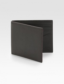 A handsome billfold wallet with classic styling and a leather that only improve with everyday use. Bill compartment6 card slots3½ X 4Imported A handsome billfold wallet with classic styling and a leather that only improve with everyday use. Bill compartment6 card slots3½ X 4Imported