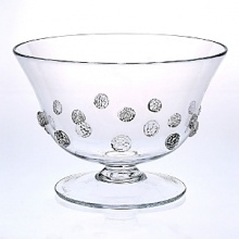 Juliska glassware is mouth-blown by artisans in the hills of Prague. The unique composition of Juliska glass allows it to be blown especially thin, making the glass an unexpected pleasure to drink from and to handle. Being handmade, no 2 pieces of Juliska are identical. Each will have its own individual character - small bubbles, slight color and size variations. Dishwasher-safe on warm gentle cycle with mild detergent. Larger or highly decorated pieces - wash by hand.
