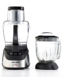 Give your kitchen confidence a boost with Black & Decker's versatile food processor. Its wide-mouth feed shoot reduces prep time by accommodating larger items, while a handy 5-cup blender jar attachment adds another function to its already vast repertoire. One-year warranty. Model FP2620S. Give your kitchen confidence a boost with Black & Decker's versatile food processor. Its wide-mouth feed shoot reduces prep time by accommodating larger items, while a handy 5-cup blender jar attachment adds another function to its already vast repertoire. One-year warranty. Model FP2620S.