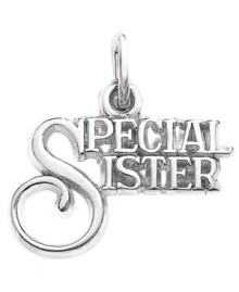 Sister act. Celebrate the enduring bond of sisterhood with this sentimental Special Sister charm from Rembrandt. Set in sterling silver. Approximate drop: 1 inch. Sister act. Celebrate the enduring bond of sisterhood with this sentimental Special Sister charm from Rembrandt. Set in sterling silver. Approximate drop: 1 inch.