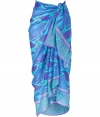 Enliven your holiday-ready style with this bold printed sarong from Matthew Williamson Escape - Easy-to-style versatile length, vibrant allover snake print - Wear around your waist for poolside chic or as a lovely accent to an elevated jeans-and-tee look