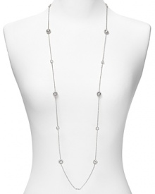 An easy shot of sparkle that makes every outfit a little more glamorous - this long, crystal-set necklace from Nadri goes everywhere (and looks great doing it.) An easy shot of sparkle that makes every outfit a little more glamorous - this long, crystal-set necklace from Nadri goes everywhere (and looks great doing it.)