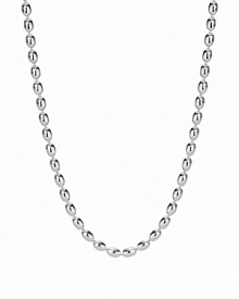 PANDORA's beaded sterling silver necklace brings luxe shine to your look. PANDORA's beaded sterling silver necklace brings luxe shine to your look.