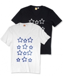 Shine on. These t-shirts from Hugo Boss Orange upgrade your casual look. Shine on. These t-shirts from Hugo Boss Orange upgrade your casual look.