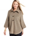 Feel cozy and cute in this petite poncho from Karen Scott!