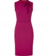 Bring feminine charm to your office-to-evening look with this figure-hugging pencil dress from Valentino - Round neck with velvet ribbon trim, sleeveless, thin velvet waistband, fitted silhouette, concealed back zip closure - Style with peep-toe pumps and a cashmere cardigan