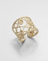 From the Bollicine Collection. A intricately detailed 18k gold design accented with brilliant diamonds. 18k goldDiamonds, .06 tcwMade in Italy
