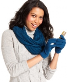 Opt for everyday elegance with this open knit infinity scarf from American Rag that adds instant polish to whatever you wear. Pairs perfectly with your favorite cozy sweater or woolen coat. Opt for everyday elegance with this open knit infinity scarf from American Rag that adds instant polish to whatever you wear. Pairs perfectly with your favorite cozy sweater or woolen coat.