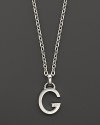 Sterling silver chain links, finished with a bold G pendant.