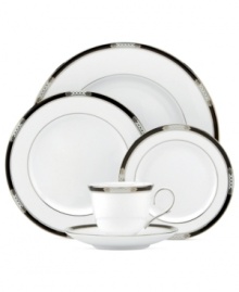Better than ever. Lenox gives the beloved Hancock pattern a fresh white glaze and sumptuous platinum highlights in this updated serving bowl. Celtic knots and enameled dots add elegant refinement to classic bone china. Better than ever. Lenox gives the beloved Hancock pattern a fresh white glaze and sumptuous platinum highlights in this updated serving bowl. Celtic knots and enameled dots add elegant refinement to classic bone china.