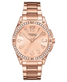 Make a stunning impression with this shining watch from Caravelle by Bulova, celebrating their 50th Anniversary. Make a stunning impression with this shining watch from Caravelle by Bulova, celebrating their 50th Anniversary.
