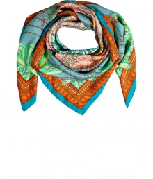 Finished with an intricately hand drawn flamingo print in radiant multicolored hues, this bright silk scarf from Matthew Williamson guarantees an uplifting luxe polish to your look - Square shape - Wear bandana-style wrapped around sharply tailored sheaths, or oversized blazers and jeans Finished with an intricately hand drawn flamingo print in radiant multicolored hues, this bright silk scarf from Matthew Williamson guarantees an uplifting luxe polish to your look - Square shape - Wear bandana-style wrapped around sharply tailored sheaths, or oversized blazers and jeans