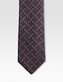 Print pattern woven in fine Italian silk.About 3.1 wideSilkDry cleanMade in Italy Print pattern woven in fine Italian silk.About 3.1 wideSilkDry cleanMade in Italy