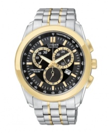 Command attention with this striking Eco-Drive watch by Citizen.