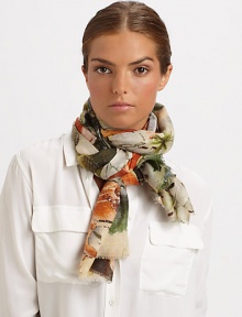 A vibrant floral print adorns this luxe cashmere and silk blend wrap with eyelash fringe.55% cashmere/45% silkAbout 28 X 80Dry cleanImported A vibrant floral print adorns this luxe cashmere and silk blend wrap with eyelash fringe.55% cashmere/45% silkAbout 28 X 80Dry cleanImported