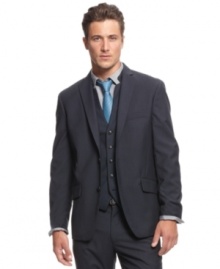 You know where you're going and you're getting there in style with this slim-fit plaid blazer from INC International Concepts. You know where you're going and you're getting there in style with this slim-fit plaid blazer from INC International Concepts.