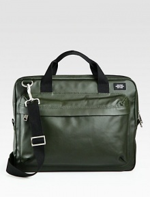 Rubberized for extra protection, this coated canvas adds extra durability to this brief for everyday wear.Double top handlesAdjustable, removable shoulder strapExterior zip pocketInterior zip, slip pocketsCoated canvas13W x 16H x 3DImported Rubberized for extra protection, this coated canvas adds extra durability to this brief for everyday wear.Double top handlesAdjustable, removable shoulder strapExterior zip pocketInterior zip, slip pocketsCoated canvas13W x 16H x 3DImported