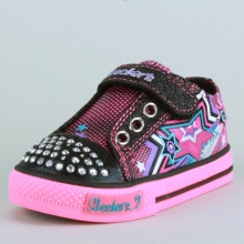 Skechers Star Budz Velcro Light Up Court Shoe Skechers Star Budz Velcro Light Up Court Shoe