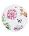 Grow your garden. Butterfly Meadow Bloom dessert plates from Lenox feature the sturdy, scalloped porcelain of original Butterfly Meadow dinnerware but with a variety of fresh floral motifs. Qualifies for Rebate