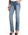 Bandolino's bootcut jeans hug your curves in the right places and feature a slightly faded wash you'll love!