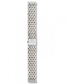 Michele Deco two-tone seven link bracelet strap gives your favorite timepiece a new look.