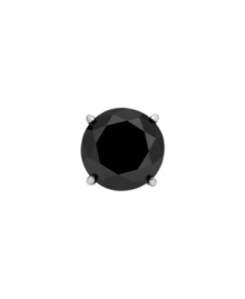 Back to black. A single black diamond (1/3 ct. t.w.) makes a poignant statement on this stainless steel stud earring for men. Approximate diameter: 3-4/5 mm. Back to black. A single black diamond (1/3 ct. t.w.) makes a poignant statement on this stainless steel stud earring for men. Approximate diameter: 3-4/5 mm.