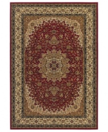 Offering timeless Persian-inspired patternwork in a simply stunning red, cream and gold palette, the Tamena area rug from Couristan brings intricate beauty to your floors. Woven of heat-set Courton™ polypropylene, a synthetic fiber that's meticulously crafted for durability. Offering timeless Persian-inspired patternwork in a simply stunning red, cream and gold palette, the Tamena area rug from Couristan brings intricate beauty to your floors. Woven of heat-set Courton™ polypropylene, a synthetic fiber that's meticulously crafted for durability.