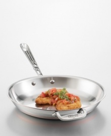 This 12 copper core fry pan offers superb heat conductivity and distribution. You won't get hot spots, so food cooks evenly. Stainless steel exterior layer with a band of copper for accent. The pan has a copper core surrounded by two layers of aluminum and a stainless steel cooking surface. Polished stainless steel handles stay cool during cooking and are secured with sturdy, non-corrosive rivets. Hand wash, as dishwasher use will deteriorate the pan's exterior beauty. This 12 copper core fry pan offers superb heat conductivity and distribution. You won't get hot spots, so food cooks evenly. Stainless steel exterior layer with a band of copper for accent. The pan has a copper core surrounded by two layers of aluminum and a stainless steel cooking surface. Polished stainless steel handles stay cool during cooking and are secured with sturdy, non-corrosive rivets. Hand wash, as dishwasher use will deteriorate the pan's exterior beauty.